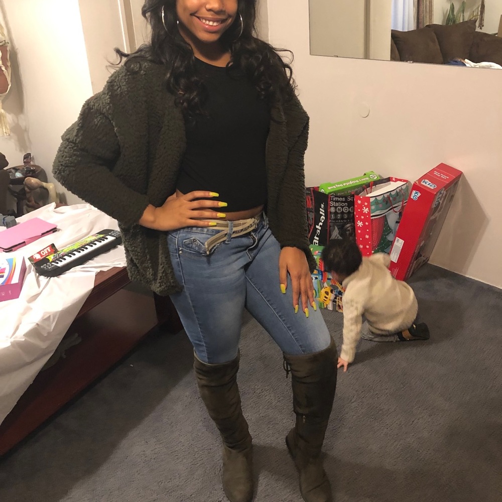Olive green sweater